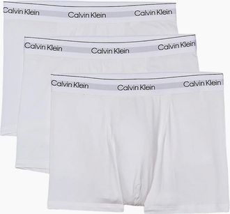 Calvin Klein Mens Calvin Klein 3 Pack Icon Cotton Stretch Relaxed Fit Trunk - White - Size: 32/34/35
