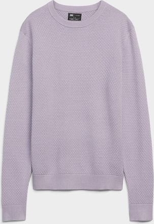 Le 31 Mens Diamond-textured sweater