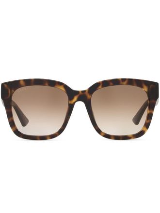 Gucci square-frame sunglasses - women - Acetate - 54 - Green