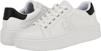 Calvin Klein Daili Womens Shoes White : 5.5 M, Leather/Rubber/Synthetic