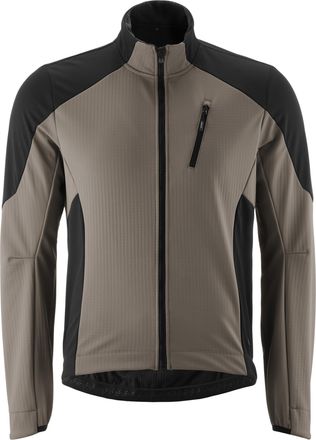 Gonso Fahrradjacke GONSO TRAIL JACKET SOFTSHELL M, Herren, Gr. 4XL, grau (terragrau), 100% Polyester, Rundhals, Jacken Fahrradjacke, Wasserabweisend, strapa