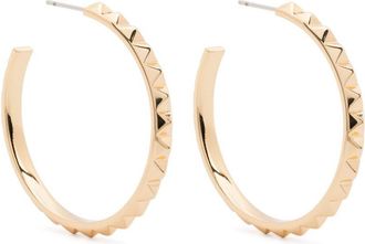 Eddie Borgo Pyramid hoop earrings - Oro
