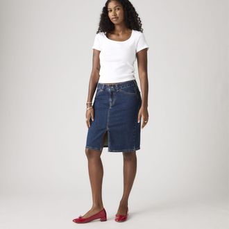 Levi's Low Midi Skirt - Womens - 23 - Blue