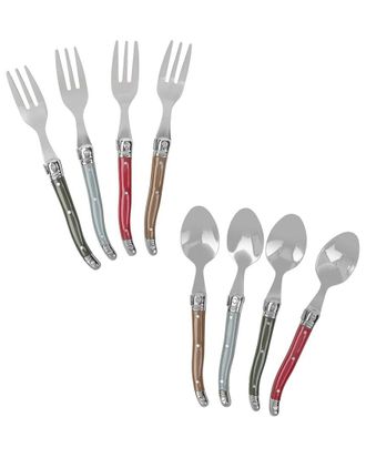 French Home 8Pc Laguiole Dessert/Cocktail Spoon & Fork Set