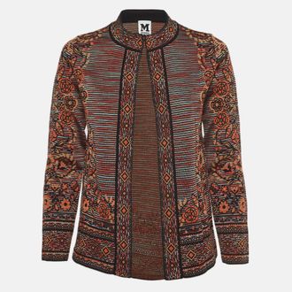 M Missoni Multicolor Patterned Knit Cardigan
