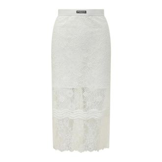 Pinko Midi Skirts, female, White, Size: 2XS Harmonie Skirt