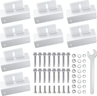 OEM Kit De 8 Soportes De Montaje De Aluminio Para Paneles Solares, Apto Para Autocaravanas Con Techos De Aleaci&oacute;n De Aluminio