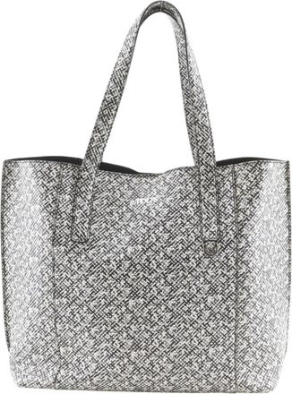 Tod's Black White Pvc Leather Tote Bag (Pre-Owned)