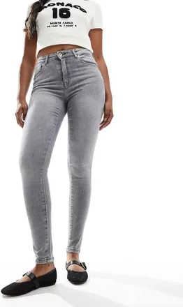 Only push up skinny jeans in gray wash