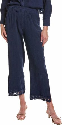 Design History Gauze Lace Pant In Navy
