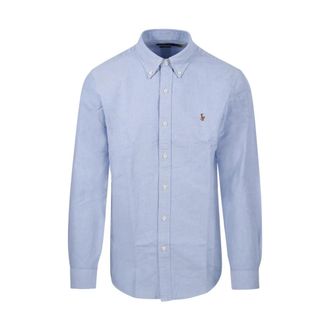 Ralph Lauren Lange Mouw Sportshirt - Heren - Zakelijke Overhemden - Blauw - XL - Overhemden