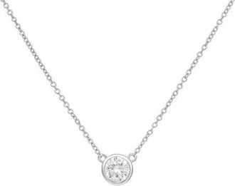 Untamed Petals Tate Bezel Crystal Pendant Necklace in Silver at Nordstrom