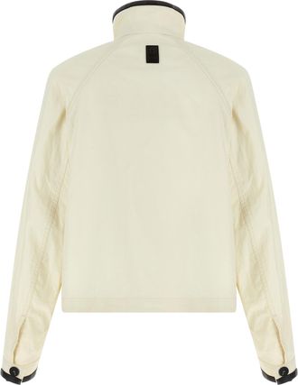 Ferragamo Womens White Linen Full-Length Jacket Clothing