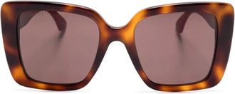 Gucci Occhiali da sole oversize - Marrone