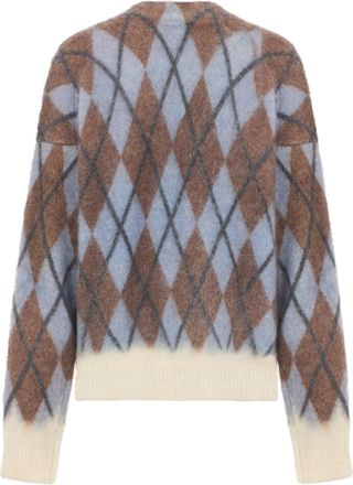 Acne Studios Womens Cardigan Mohair Blend Light Blue Cardigans Sweater