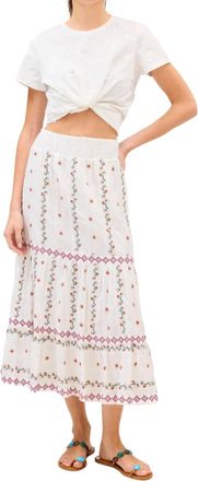 Allison New York Billie Midi Skirt In Off-White