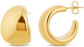 SHYMI Curved Huggie Hoop Earrings in Gold at Nordstrom