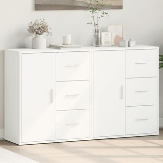 Berkfield Home Sideboards 2 pcs White 60x31x70 cm Engineered Wood | Size: 60 x 31 x 70 cm