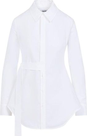 Jean Paul Gaultier Strap Detail White Cotton Shirt