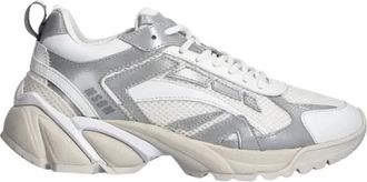 Msgm Panelled Sneakers - Dames - Sneakers - Grijs - 36 EU - Leer - Schoenen