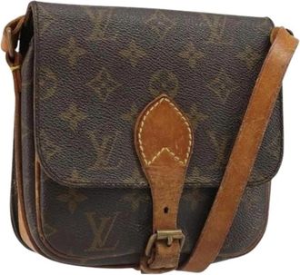 Louis Vuitton Pre-owned Cartouchiere PM Schoudertas - Dames - Vintage Schoudertas - Bruin - ONE Size - Leer - Vintage