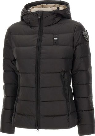 Blauer Charme hooded down jacket - women - Nylon/Nylon/Duck Down/Feather - S - Black