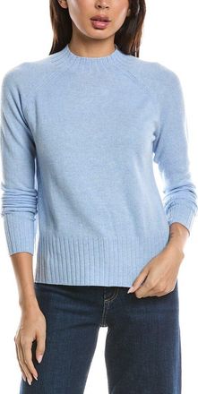 Fort&eacute; Cashmere Hi Low Rib Trim Funnel Neck Cashmere Sweater