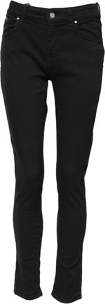 Dolce & Gabbana Womens Black Cotton Skinny Mid Waist Denim Jeans Elastane Clothing