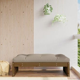 Berkfield Home Garden Footstool Honey Brown 120x80 cm Solid Wood Pine
