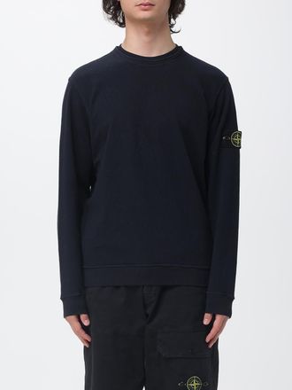 Stone Island Felpa a girocollo in cotone con logo Stone Island
