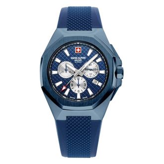 Swiss Alpine Military 7005.9895 Horloge - Heren - Accessoires - Blauw - Maat: ONE Size