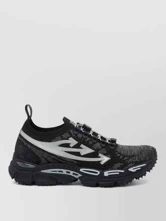 Off-white return canvas sneakers pull tab sole