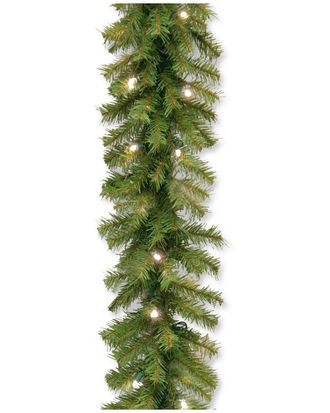 National Tree Company 9ft Norwood Fir Garland with 50 Battery Operated