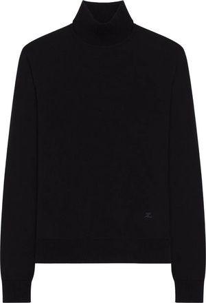 Courrèges Maglione asimmetrico a collo alto - Nero