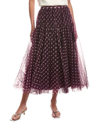 Cinq &agrave; Sept Camille Polka Dot Selly Skirt