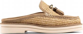 Donald J Pliner Womens Lyndall Raffia Mules In Tabacco