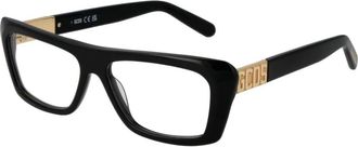 GCDS Zwarte Rechthoekige Optische Monturen - unisex - Brillen - Zwart - 53 MM - Accessoires