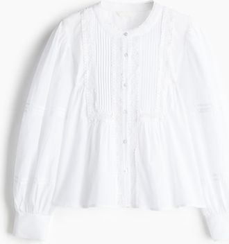 H&M Bluse mit Biesen - White