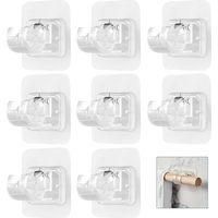 OEM Ocho Ganchos Para Cortinas, Autoadhesivos, No Requieren Taladrar, Resistentes, Impermeables, De Abs, Transparentes, 6 X 6 Cm, Estilo Moderno, Aptos Pa