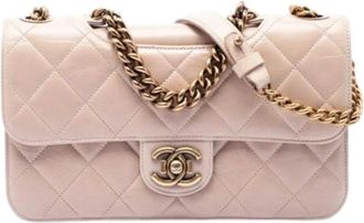 Chanel Pre-owned Satchel - Dames - Vintage Schoudertas - Beige - ONE Size - Leer - Vintage
