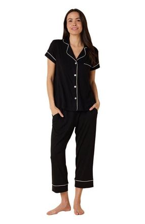 The Cats Pajamas Pima Knit Capri Set in Midnight at Nordstrom, Size X-Small