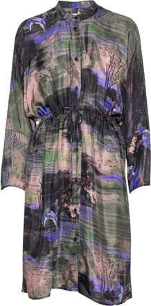 Henrik Vibskov drawstring printed dress - Black