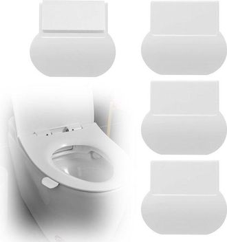 OEM Elevador De Tapa De Inodoro, 4 Piezas Autoadhesivas, Mango Anti, Suciedad, Para Ba&ntilde;o, Hogar, Viajes, Oficina Y Hoteles, Blanco