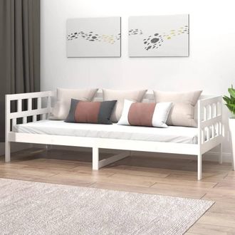 Berkfield Home Day Bed White Solid Wood Pine 90x200 cm