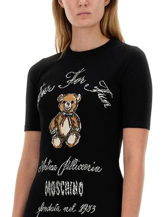 Moschino Virgin Wool Knit Dress - Black