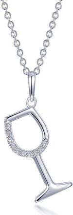 Lafonn Simulated Diamond Wine Glass Pendant Necklace in Silver at Nordstrom Rack