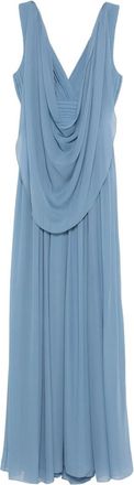Elie Saab Draped V-neck Maxi Dress