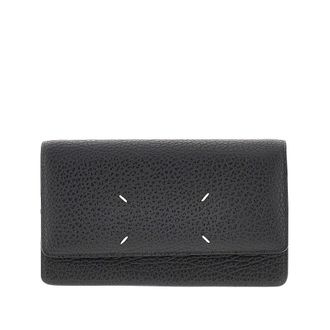 Maison Margiela Four Stitches leather clutch with chain Woman One Size