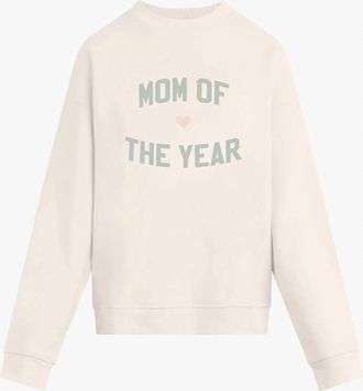 Favorite Daughter Womens mom Of The Year Sweatshirt In Gardenia Light Sage