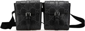 Gucci Pre-owned Belt Bags, female, Black, Size: ONE SIZE Pre-owned Leather crossbody-bags